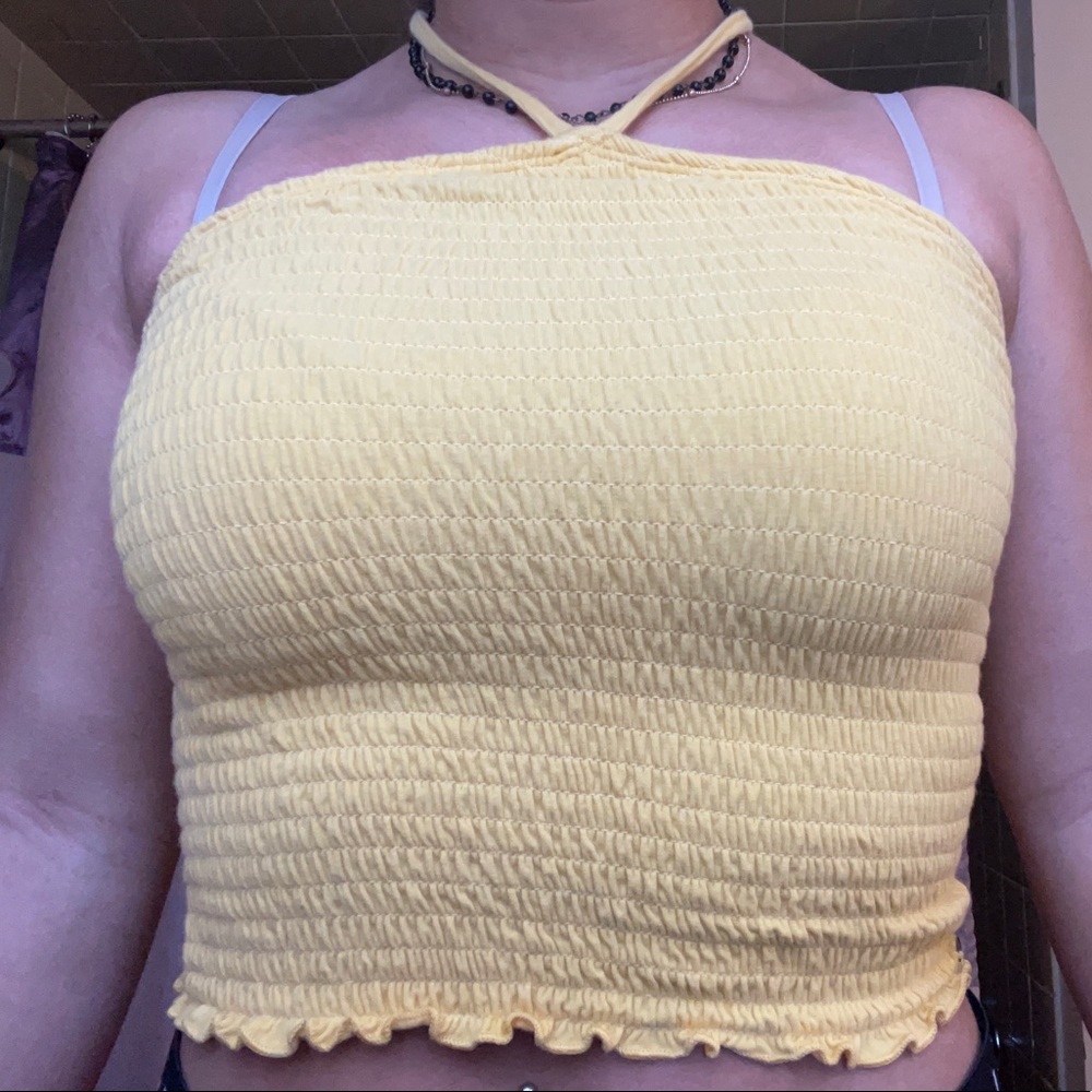 yellow tubes top